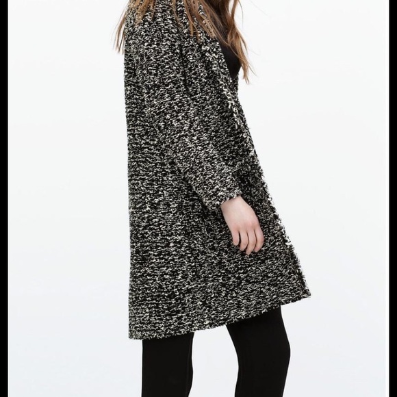 Zara Sweaters - Zara black/white tweed sweater with frayed edges